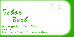 tibor werb business card